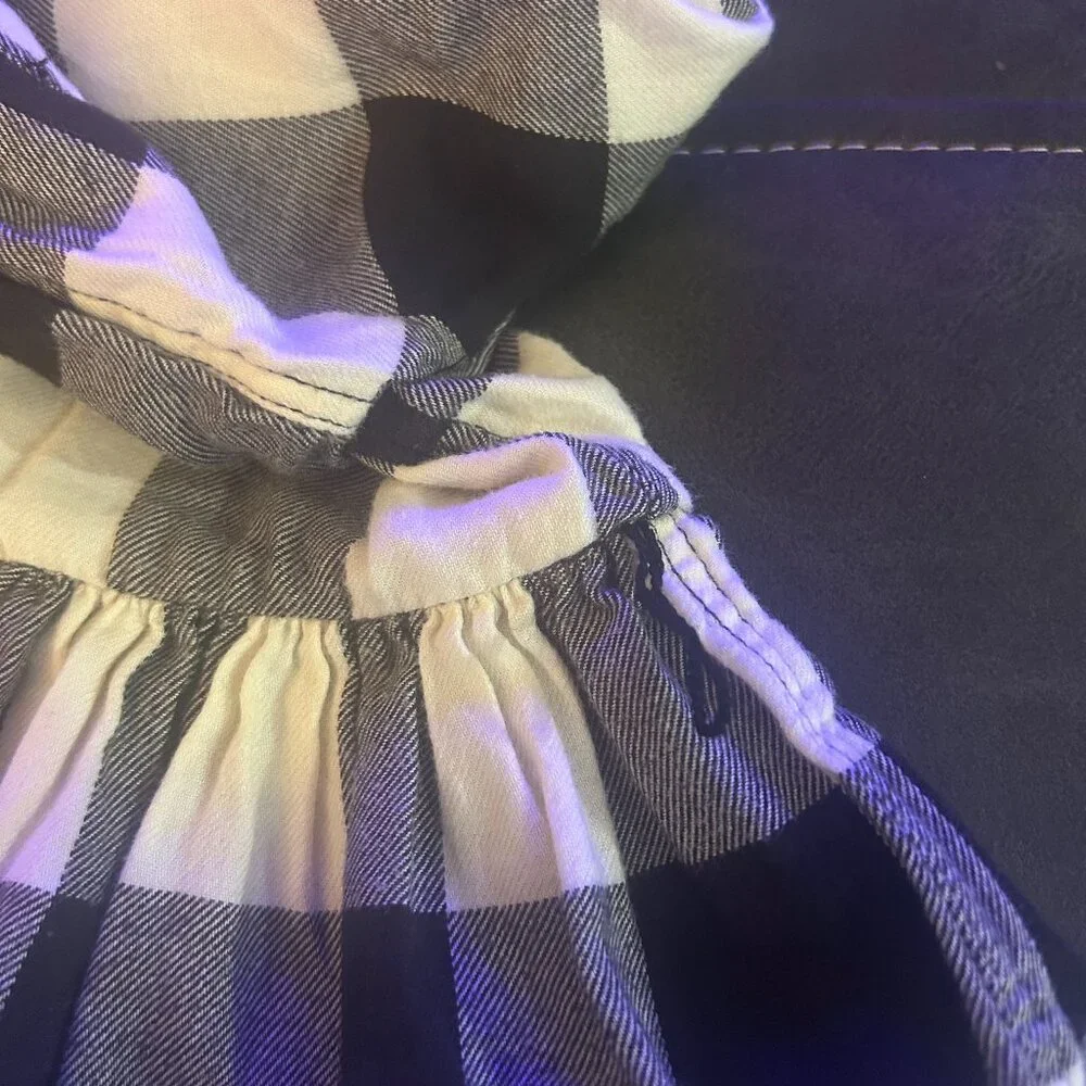 Ralph Lauren infant black and white plaid dress, 6 months